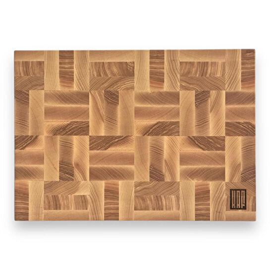 Kaf Ahşap Kesme Tahtası Dişbudak Beyaz (End Grain) - L