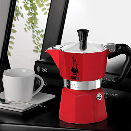 Bialetti Moka Express Kırmızı (6 Cup)