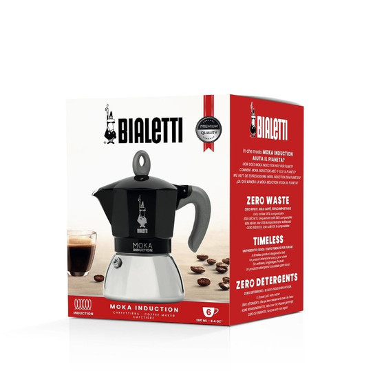 Bialetti İndüksiyon Mokapot Siyah (6 Cup)