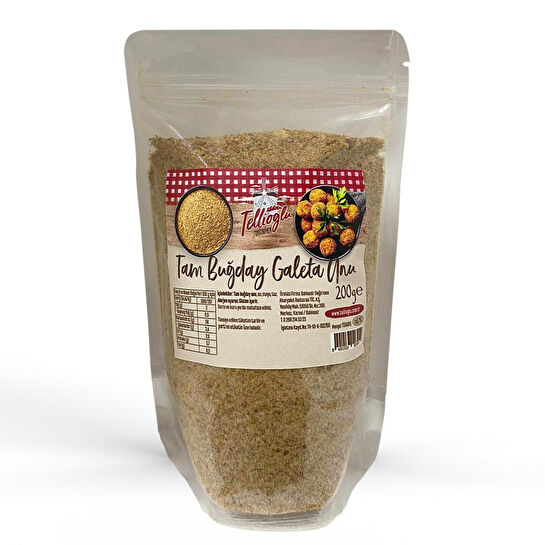 Tellioğlu Tam Buğday Galeta Unu 200 G