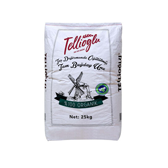 Tellioğlu Organik Tam Buğday Unu 25 Kg