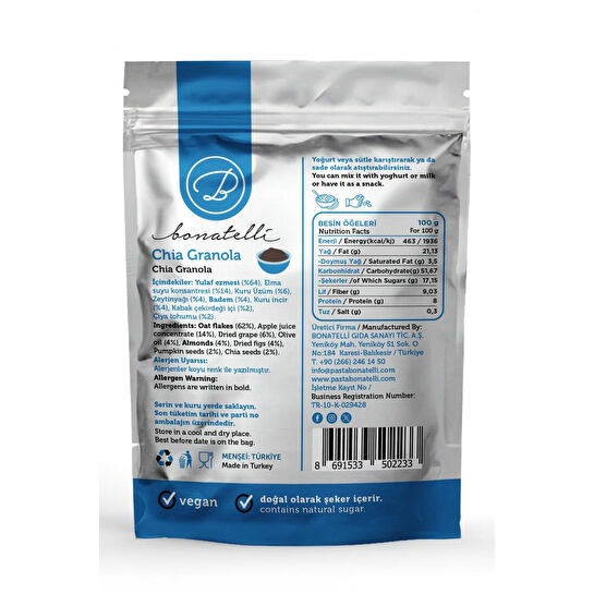 Bonatelli Chıa Granola 300 G