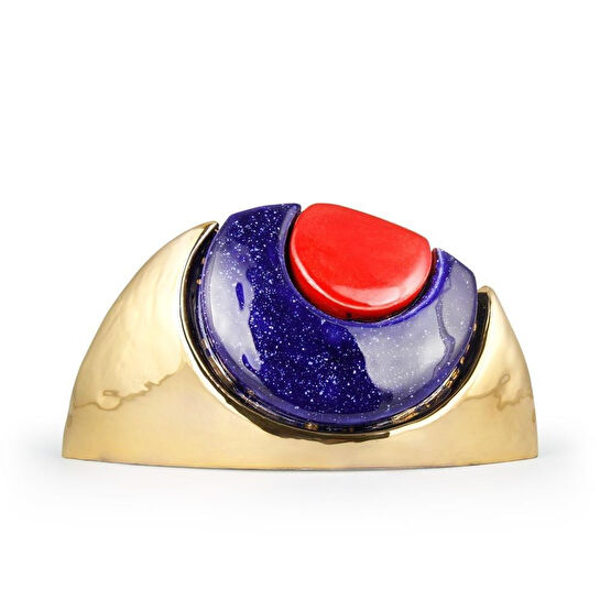 Coho Objet Coho Art El Yapımı Seramik Altın Nazar Göz Dekoratif Obje