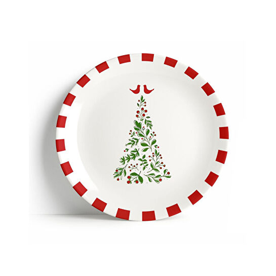Fern&Co Merry Merry Collection Melamine Büyük Tabak 4 Lü Set