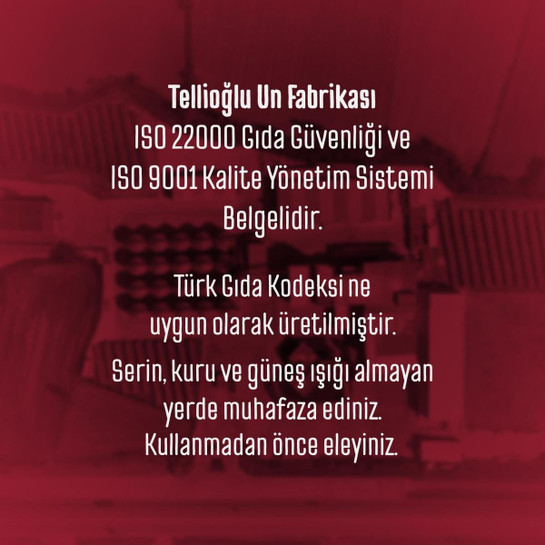 Tellioğlu Tam Buğday Unu 1 Kg