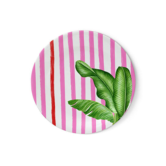 Fern&Co Miami Pink Beach Collection Büyük Tabak 4 Lü Set