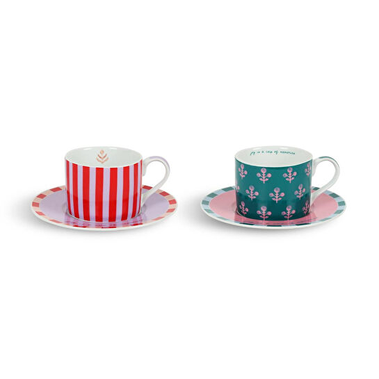 Fern&Co Joy Collection 2 Li Çay Fincanı Set / Hediye Kutulu