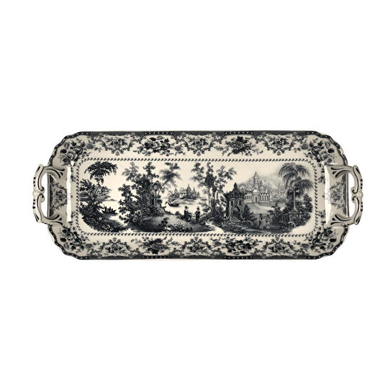 Lucky Art Florantıne Kulplu Baton Tabak 33cm Mavi