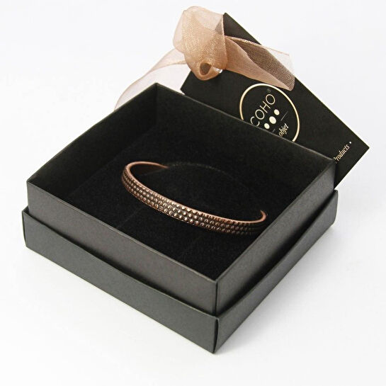 Coho Objet Coho Tılsım El Yapımı Antique Desenli Bakır Bileklik