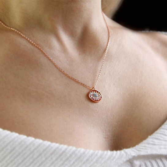 Coho Objet Coho Silver Lumina Eye El Yapımı Gümüş Nazar Kolye