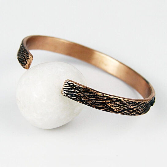 Coho Objet Coho Tılsım Bakır El İşleme Waves Bileklik