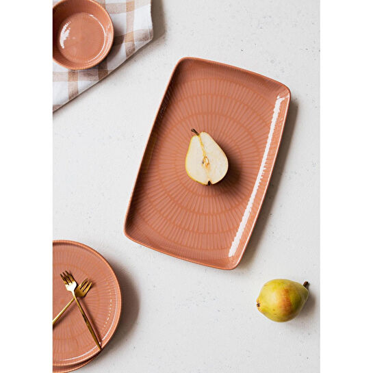 The Mia Noon Kahvaltı Takımı 6 Kişilik 17 Parça Somon 1702