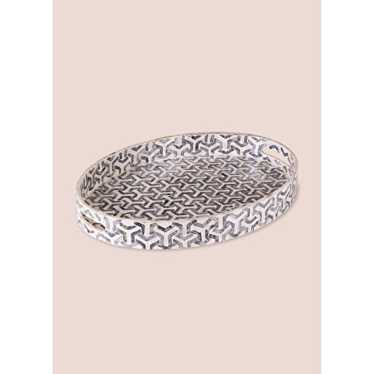The Mia Sedef Oval Tepsi 45x33x6cm Tlc0095