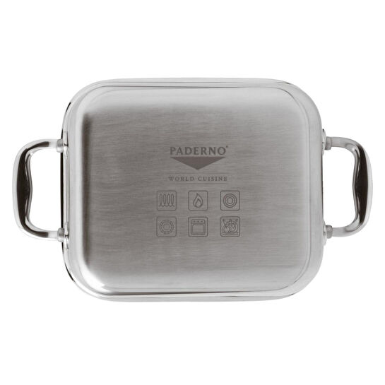 Paderno Çelik Dikdörtgen Mini Sunum Tenceresi 12 X 10 Cm