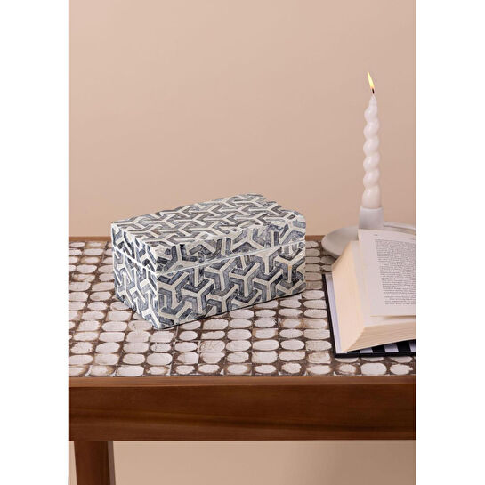 The Mia Sedef Dikdörtgen Kutu 21x12x10 Cm Tlc0088