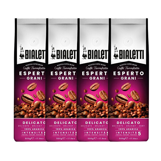 Bialetti 4 Adet Delicato 500 Gr Çekirdek Kahve