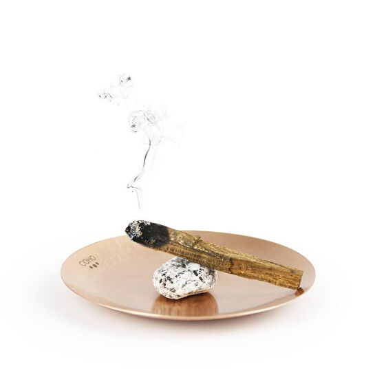 Coho Objet Coho Matte Namaste Dövme Bakır Mini Tütsü Tabağı