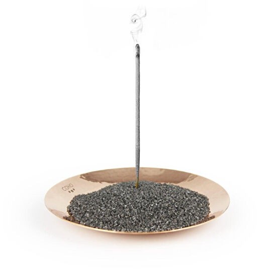 Coho Objet Coho Artisan Namaste Dövme Bakır Mini Tütsü Tabağı