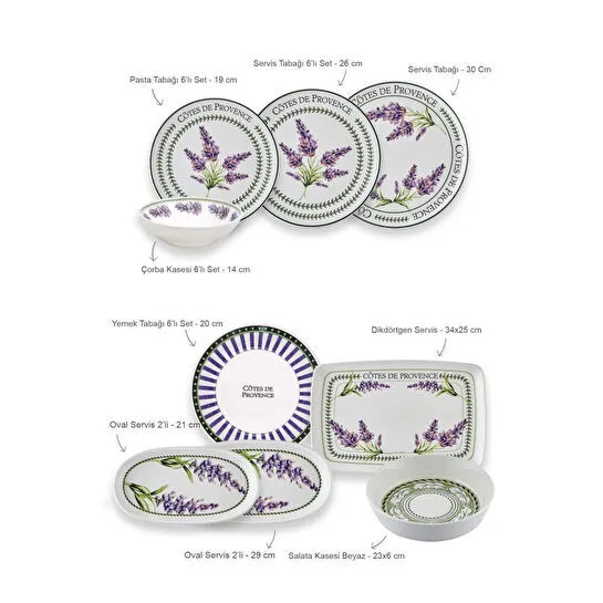 The Mia Provence Yemek Takımı 6 Kişilik 31 Parça Set 2