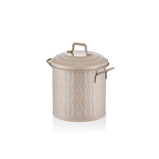 The Mia Prizma Çöp Kovası Tezgah Karamel 4 Lt