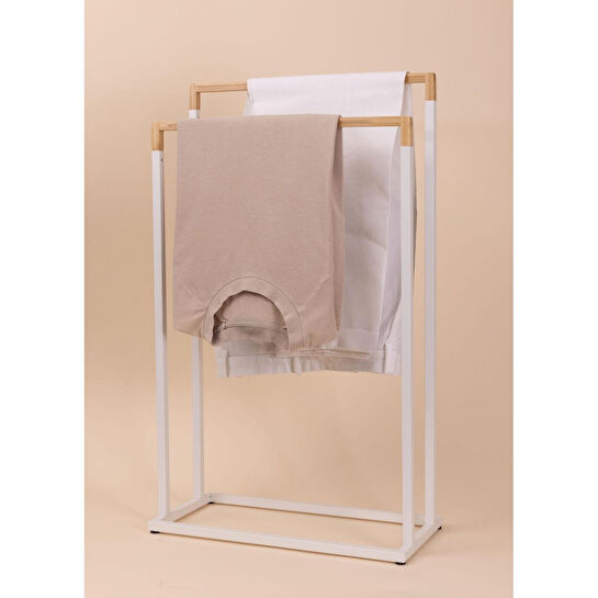 The Mia Metal Havlu Askılığı Beyaz Glv0763