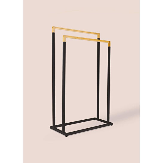 The Mia Metal Havlu Askılığı Siyah Glv0762