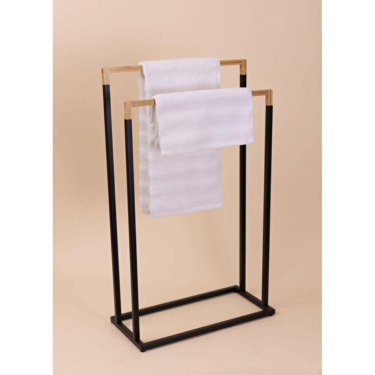 The Mia Metal Havlu Askılığı Siyah Glv0762