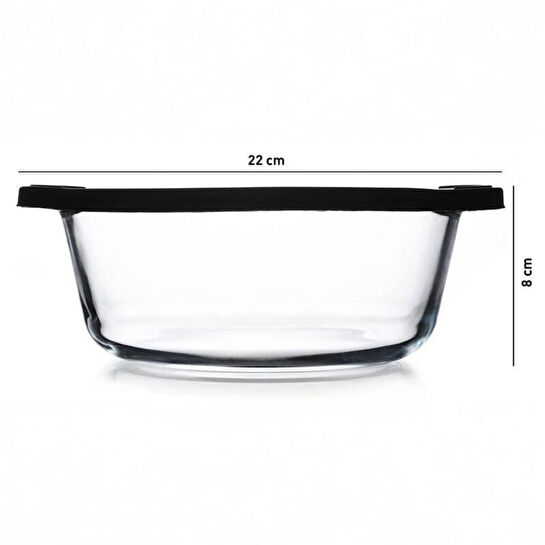 Paşabahçe 59123 Siyah Kapaklı Borcam 1450cc 1 Adet