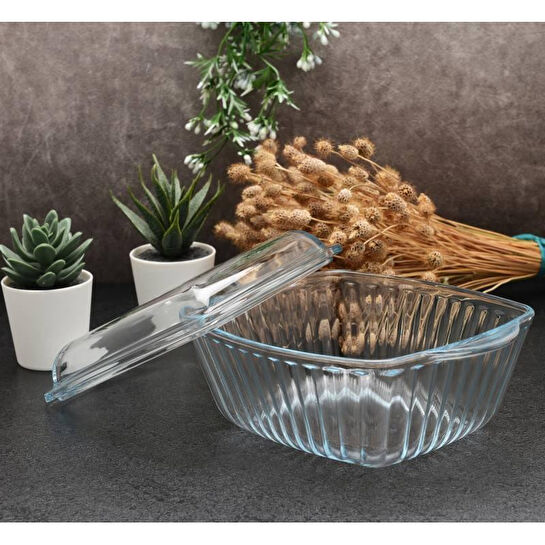 Paşabahçe 59039 Kare Kapaklı Borcam 1170cc Tencere 1 Adet