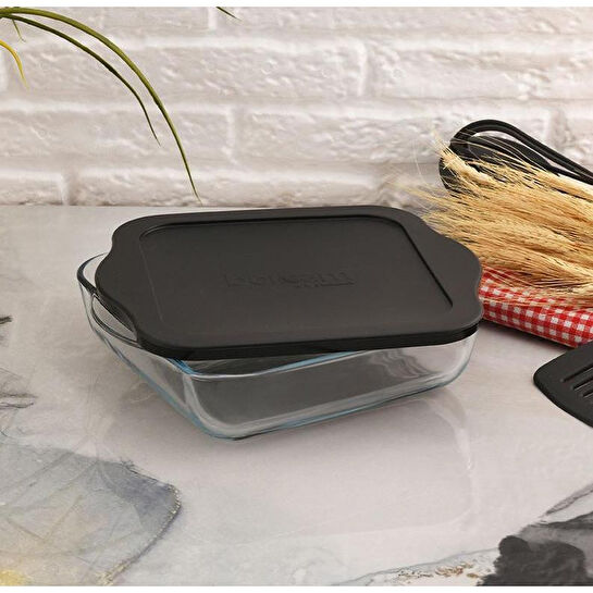 Paşabahçe 59034 Siyah Kapaklı Borcam 2000cc Kare 1 Adet