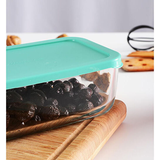 Paşabahçe 53743 Snowbox Saklama Kabı Yeşil 1200cc 1 Adet