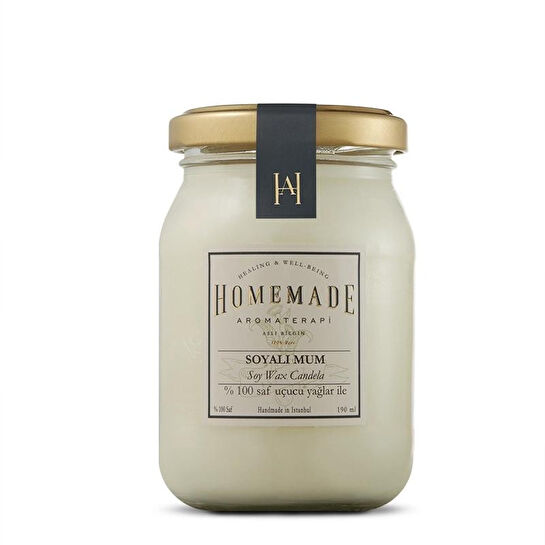 Homemade Aromaterapi Limonotu Soyalı Mum - Orta - 190 Ml