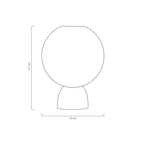 Soli Workshop Luna Medium Masa Lambası - Siyah