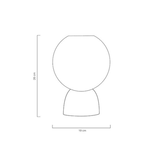 Soli Workshop Luna Small Masa Lambası - Gümüş