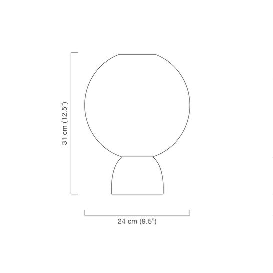 Soli Workshop Luna Medium Masa Lambası - Bakır