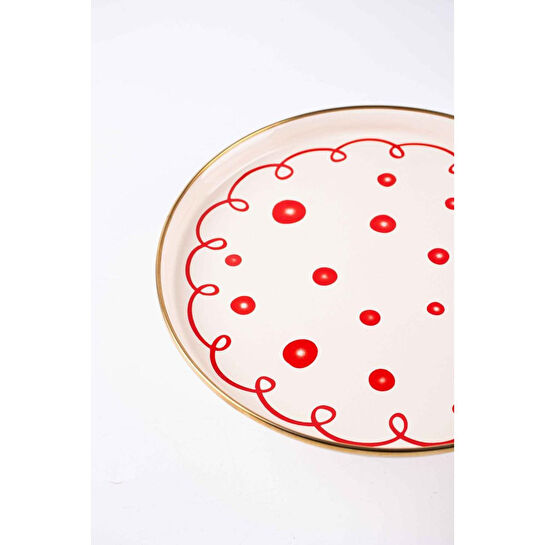 Emaylab Merry Yılbaşı Özel Emaye Kek- Kurabiye Sunum Standı Büyük Boy