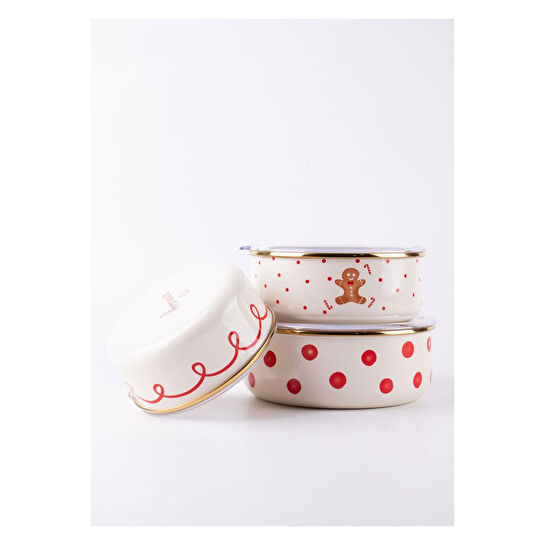 Emaylab Merry Emaye Üçlü Saklama Kabı Seti (ocaklard Kullanilabi̇li̇r)