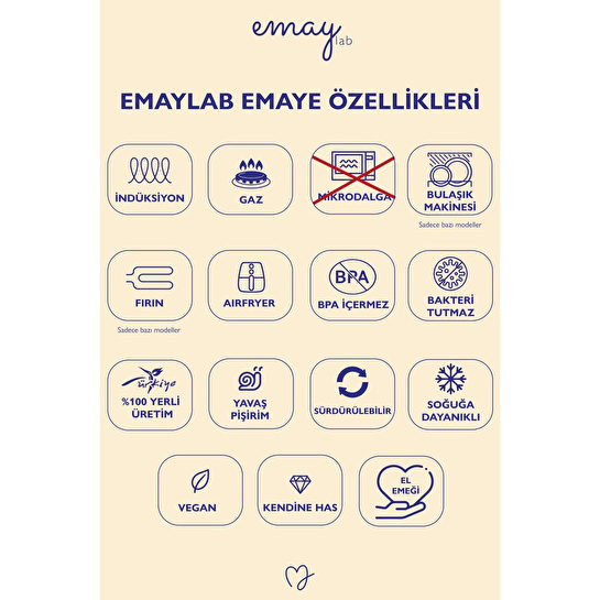 Emaylab Mood Emaye Orta Boy Şekerlik