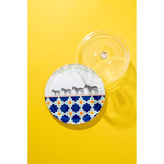 Emaylab Jaolu Cam Kek Fanusu & Pasta Tabağı (32 Cm)