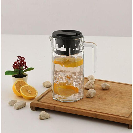 Paşabahçe Köşem 1250cc Gri Kapaklı Sürahi 43414