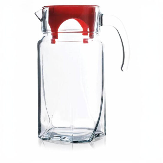 Paşabahçe Luna Kırmızı Kapaklı 1750 Cc Sürahi 43544