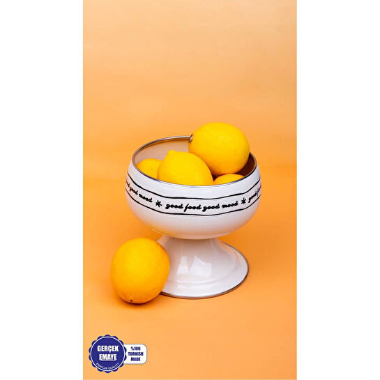 Emaylab Mood Emaye Meyvelik / Ayaklı Kase 14cm (orta Boy)