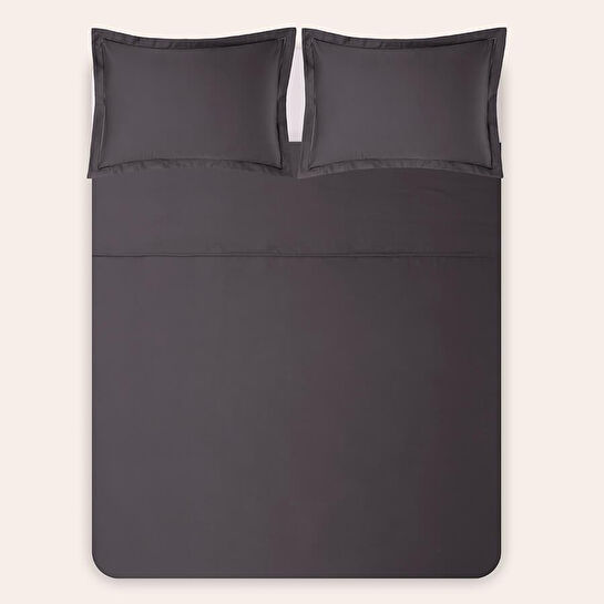 Penelope %100 Pamuk Saten Nevresim Seti 240x220 Cm Antrasit - Lia Serisi