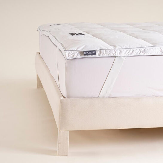 Penelope Tüy Geçirmez 2'ye Ayrılabilen %100 Kaz Tüyü Topper 160x200 Cm - Piume Classic Comfort