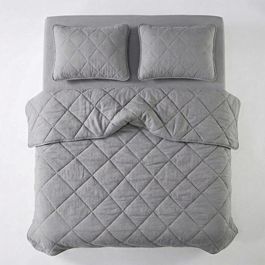 Penelope Microfiber Kumaş Çift Kişilik Gri Yastık Yorgan Seti - Colors In Comfort