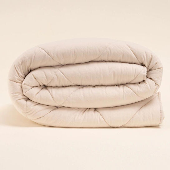 Penelope Microfiber Kumaş Çift Kişilik Krem Yastık Yorgan Seti - Colors In Comfort