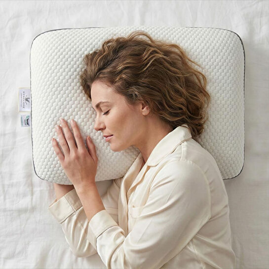 Penelope Ortopedik Baş Ve Boyun Destekli 3 Katmanlı Karbon Yastık - Layered Serisi