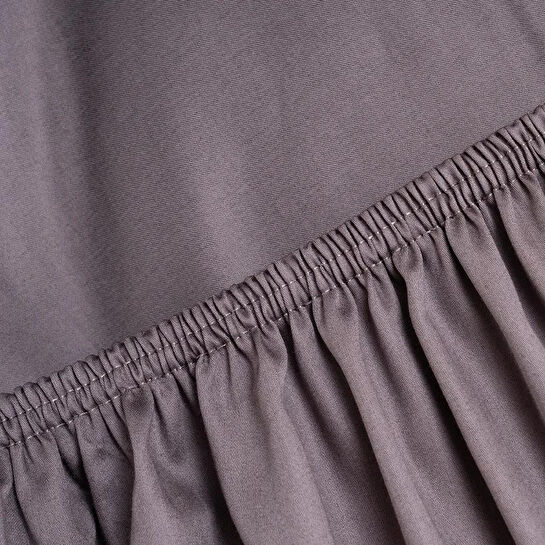 Penelope %100 Pamuk Saten Lastikli Çarşaf Seti 200x200 Cm Antrasit - Lia Serisi