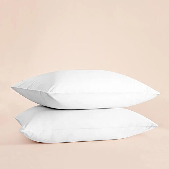 Penelope %100 Pamuk Percale 2'li Yastık Kılıfı Beyaz - Pure Serisi