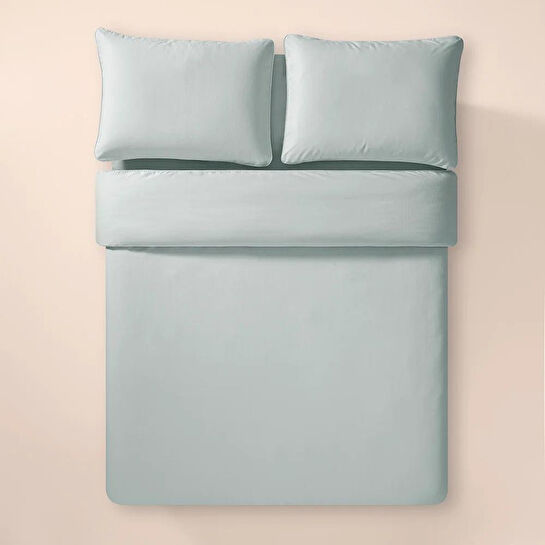 Penelope %100 Pamuk Percale Nevresim Seti 160x220 Cm Mavi - Pure Serisi